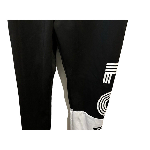 Women’s SHEIN Black And White LOVE Athletic Track Elastic Waist Pants Small 4 6 - Picture 4 of 7